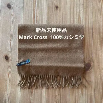 새상품 Mark Cross 100% 캐시미어 머플러 카멜