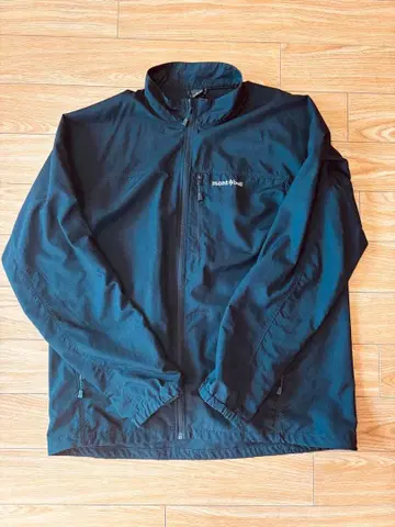 블랙 나일론 자켓 집업