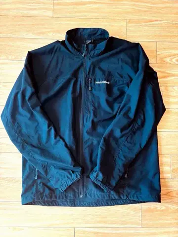 블랙 나일론 자켓 집업