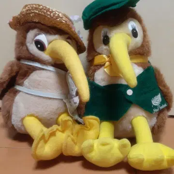 빈티지 80s 진품 부리 긴 키위 봉제 인형 새 봉제 인형 팬시