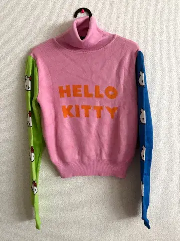 HELLO KITTY 니트 스웨터 핑크 헤이세이