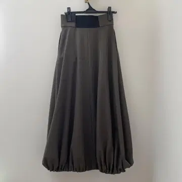 림아크 올리브 그린 벌룬 플레어 스커트