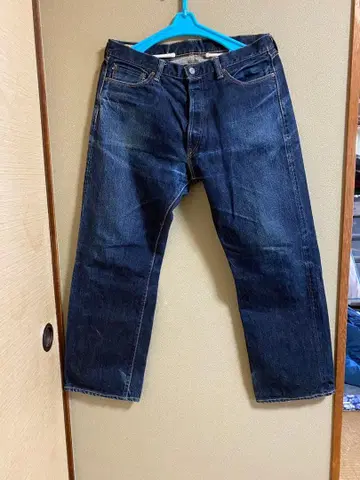 모모타로 진즈 w36 빈티지 복각풍 와이드 일본산 청바지