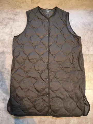 새상품급 UNIQLO 유니클로 울트라 라이트 다운 베스트 XL 롱 블랙