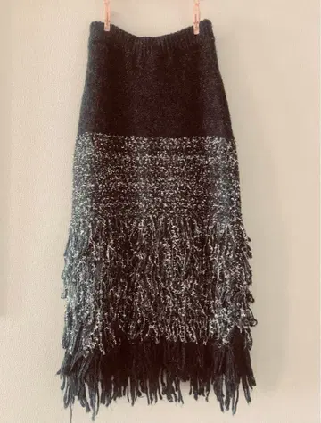 la belle etude 프린지 니트 스커트