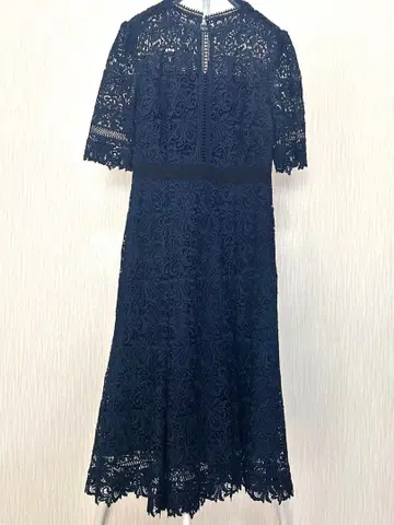 CELFORD 네이비 레이스 반팔 원피스