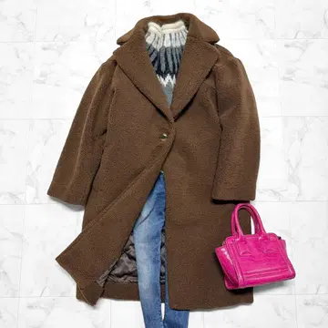 새상품급 플라스테 테디베어 코트 보아 코트 복슬복슬 브라운 푸들