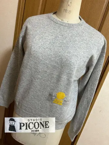 샘플 상품 STUDIO PICONE 그레이 긴팔 스웨터
