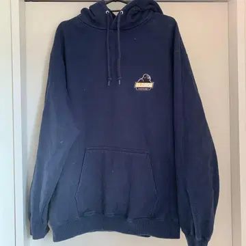 XLARGE 후드 부착 맨투맨 네이비