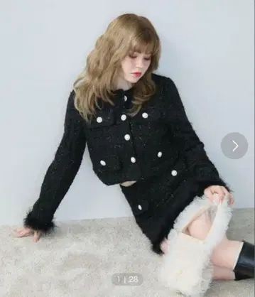 블랙 트위드 셋업