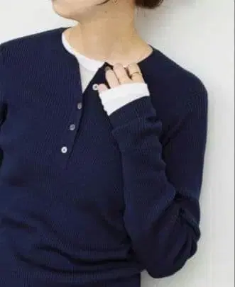 스픽앤스팬 [손세탁 가능] 18G 헨리넥 풀오버 여성용