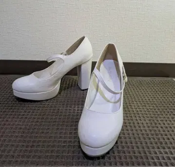 브라이덜 슈즈 25cm 12cm 힐 스트랩 포함