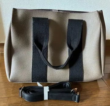 2way 토트백 숄더백 베이지 블랙