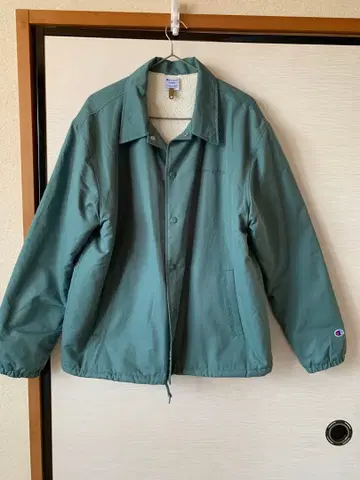 Champion 그린 나일론 자켓 L 보아 안감