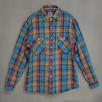 BIG BILL 체크 무늬 플란넬 셔츠 M