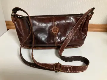브라운 가죽 숄더백