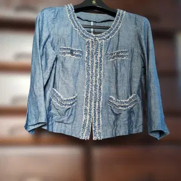 데님 노카라 자켓 L 사이즈