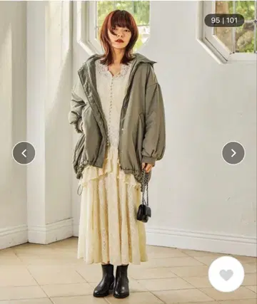 [ 새상품급 ] 후드 충전솜 미들 블루종