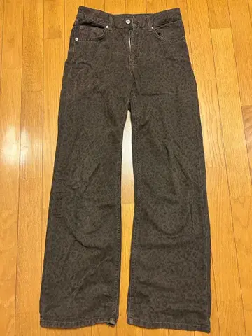 ZARA 레오파드 무늬 데님 34