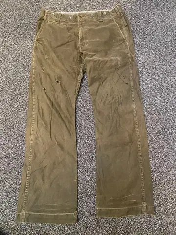 EDWIN 올리브 데미지 가공 워크 팬츠