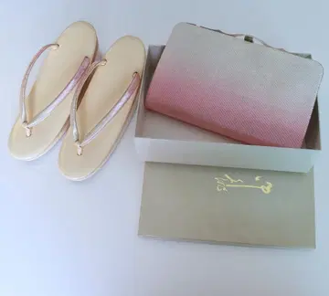 성인식 옅은 핑크색 그라데이션 조리와 백 세트