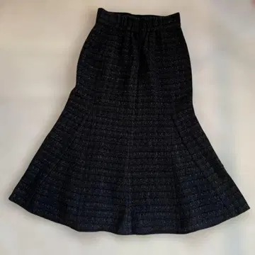 TIARA 트위드 무릎 아래 머메이드 스커트