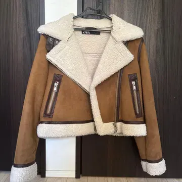 무스탕 자켓 브라운 ZARA