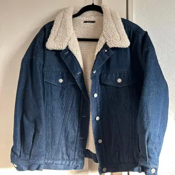 EMODA 오버 데님 보아 자켓 아우터