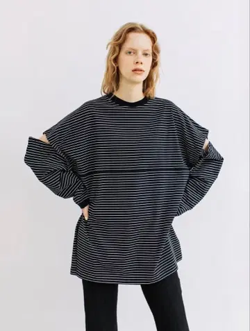 wcj 롱 티셔츠 커트 소