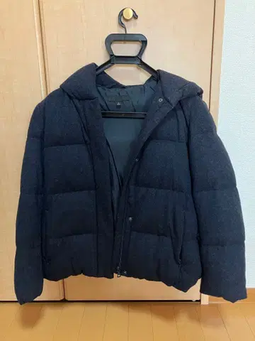 유니클로 울 다운 자켓 M 네이비 여성용