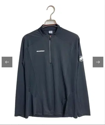 미사용 새상품 MAMMUT 마무트 하프 지퍼 셔츠 블랙