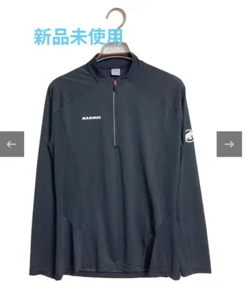 미사용 새상품 MAMMUT 마무트 하프 지퍼 셔츠 블랙