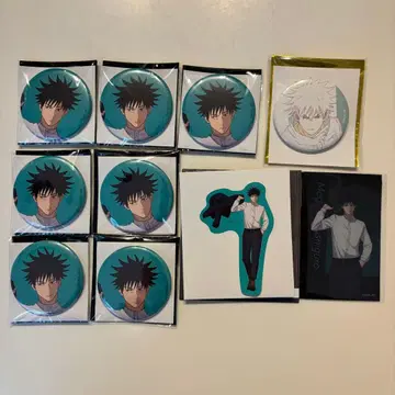 주술회전 애니메이션전 후시구로 메구미 캔뱃지 클리어 카드 스티커