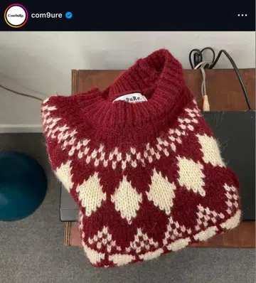 Com9uRe. 빨간 니트 크리스마스 니트