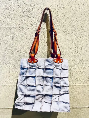 자망 퓨에쉬 오누 HONU 송치 토트백 패치워크 가죽