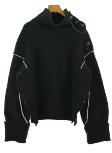 IHNN 버튼 터틀넥 스웨터