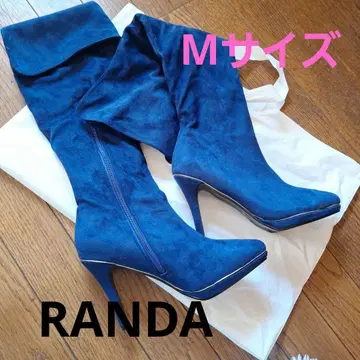 RANDA 스웨이드 니하이 부츠