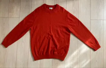 BEAUTY & YOUTH 캐시미어 크루넥 스웨터 오렌지