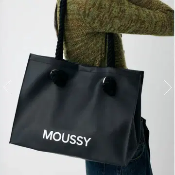 MOUSSY 블랙 토트백
