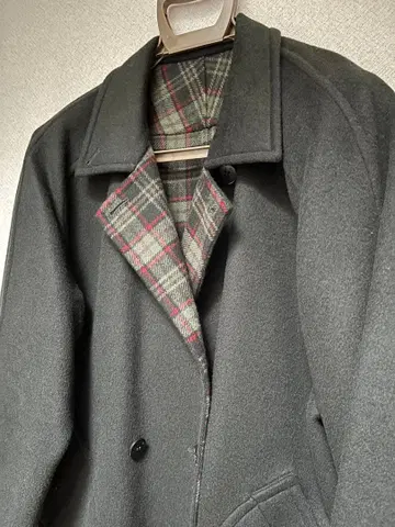 DAKS 여성용 리버서블 코트 울 L 사이즈