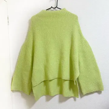 스나이델 니트 민트 그린 빅 실루엣 스웨터 루즈핏