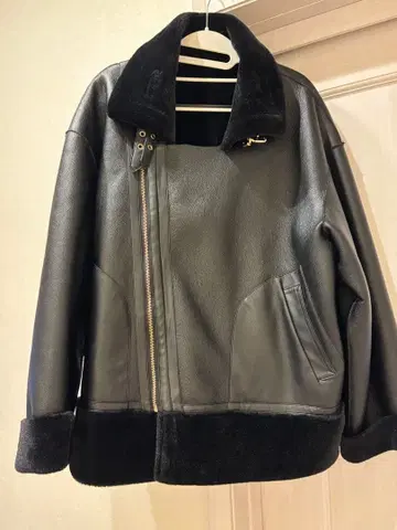 GRENCH 무스탕 라이더 자켓 블랙