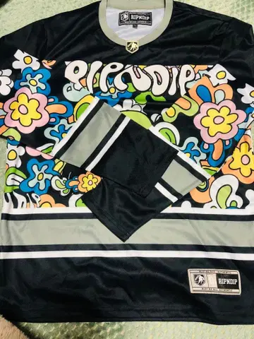 RIPNDIP 컬러풀 플라워 긴팔 티셔츠 L 사이즈