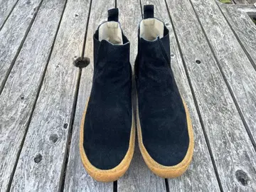 블랙 스웨이드 사이드 고어 부츠