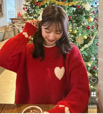 nyom 하트 포인트 니트