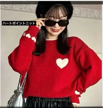 nyom 하트 포인트 니트