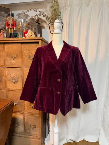 빈티지 벨벳 테일러드 자켓