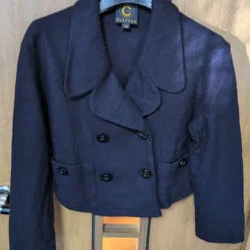 CLATHAS 블랙 테일러드 자켓 38 기장 짧음 울70