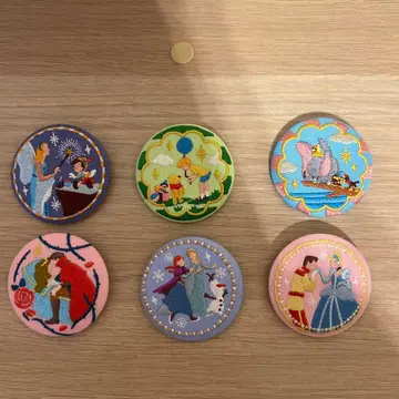 디즈니 프린세스 핀 배지 6개 세트
