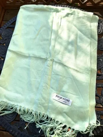 미사용 새상품급 파슈미나 스톨 피스타치오 그린 대형